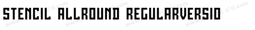 Stencil Allround RegularVersion 10字体转换